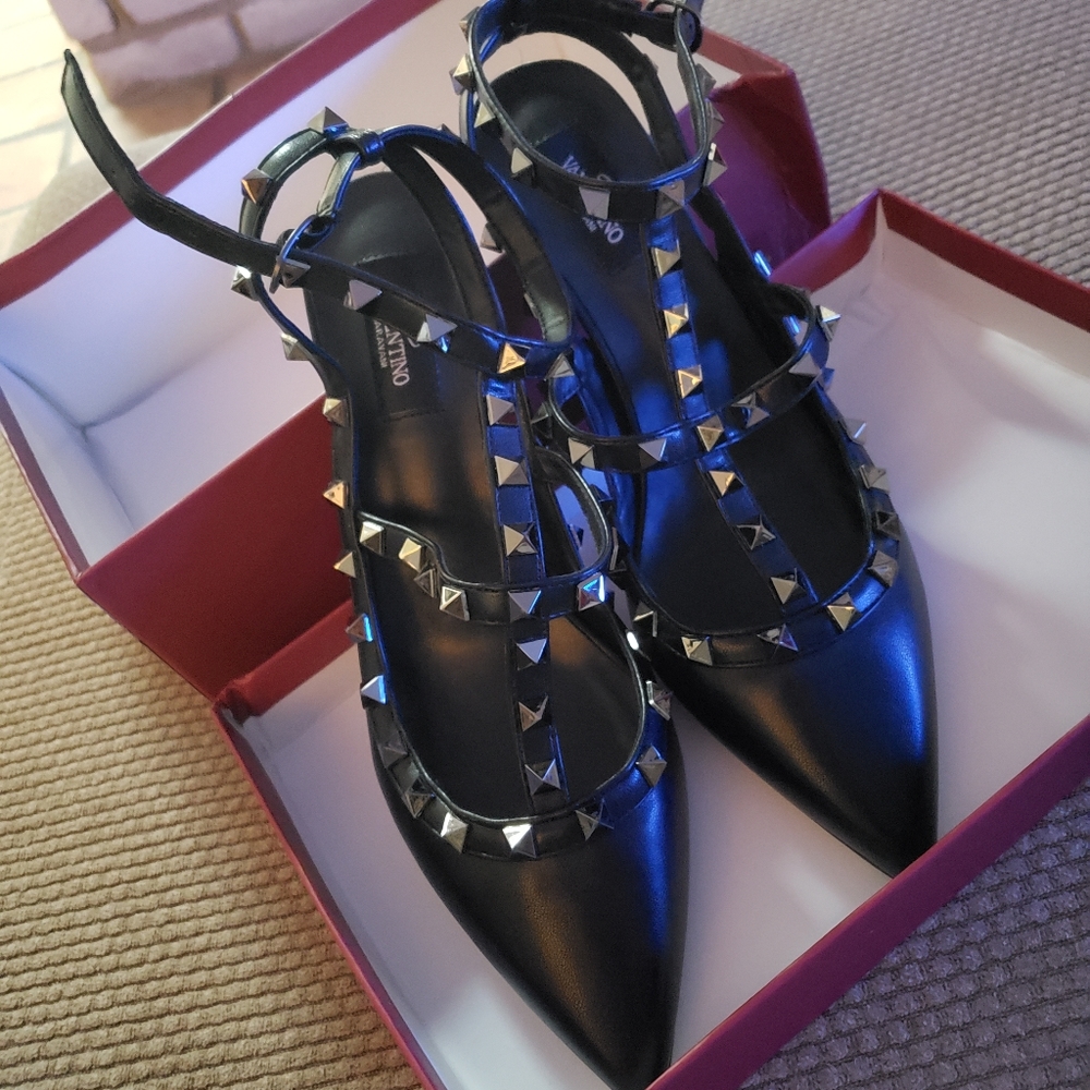 Valentino  black stud heels